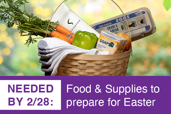 Food and supplies to prepare for Easter